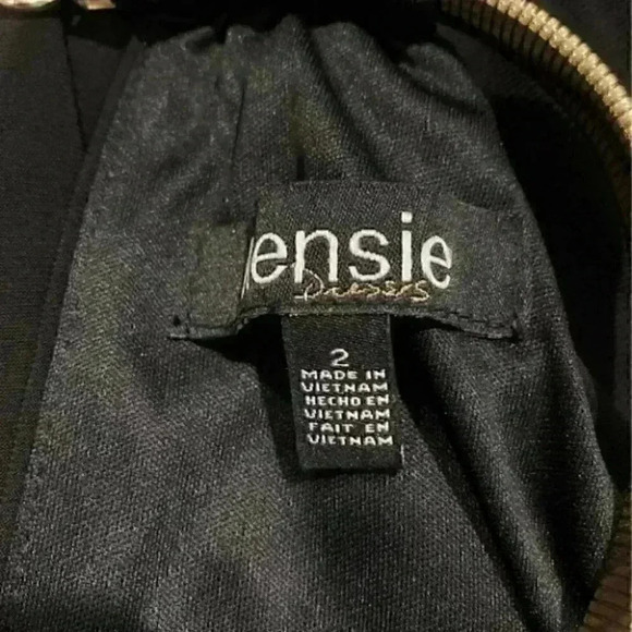 New with tags Kensie black draped snake chain halter dress in size 2 - Picture 7 of 9